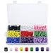 Dreamtop 450 Pieces Hanger Size Markers Color-Coding Hanger Marker Tags 9 Sizes Set (XXS - 4XL) for 2-4mm Hanger Hook Diameter for Wire Hangers with Storage Box