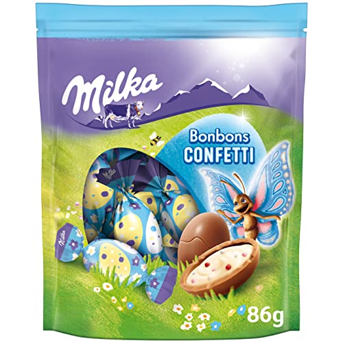 Milka Bonbons Confetti 1 x 86g I Osterschokolade Einzelpackung I für das Osternest und zum...