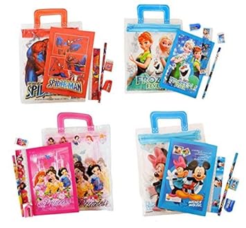 Birthday Party Return Gifts Mix Stationery Kit Set in a Bag for Kids (Pack of 12)