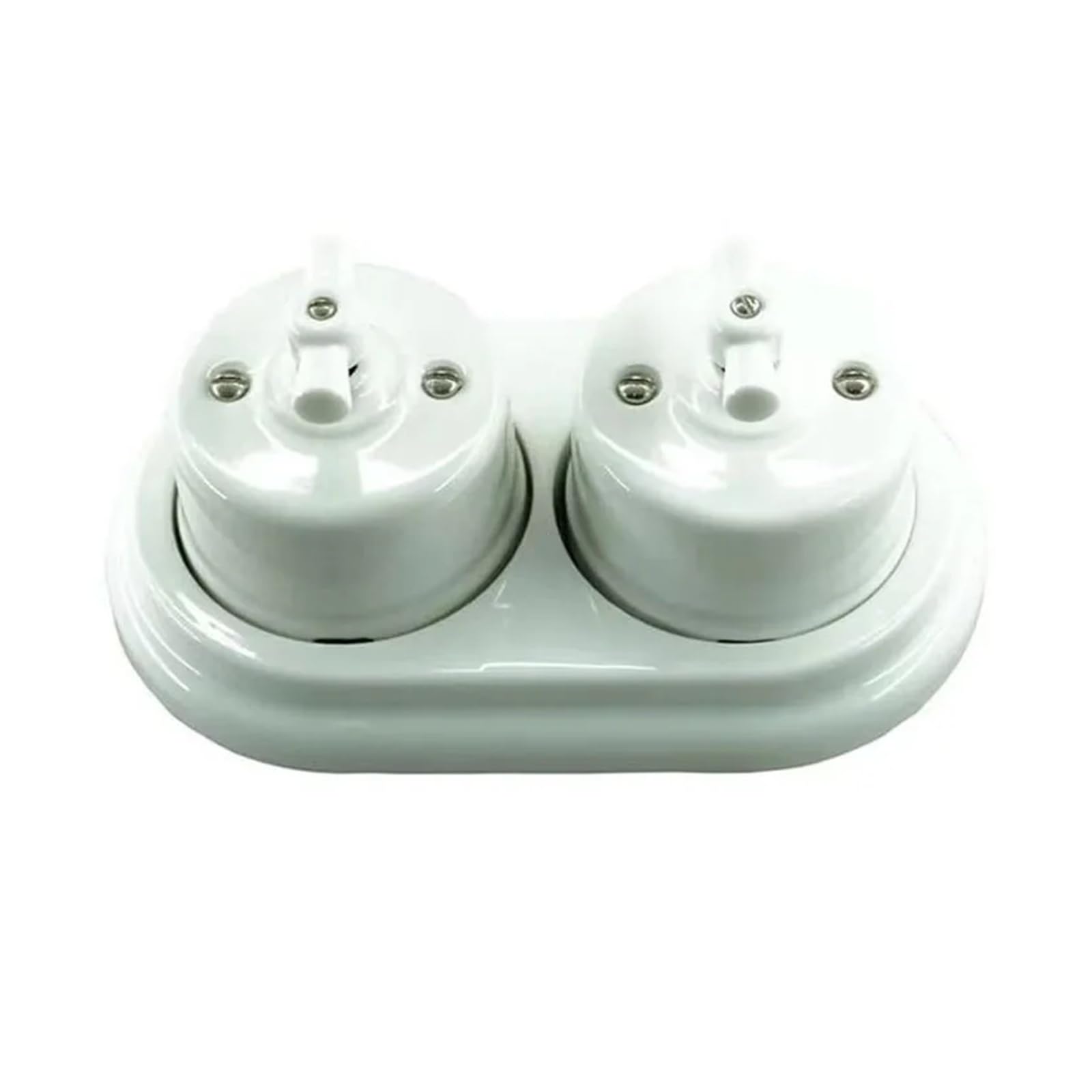 Interruptor giratorio de cerámica for luz de pared, interruptor de perilla de control de 2 vías for mejoras del hogar(Black Switch)