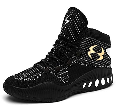 YVWTUC Sports Basketball Shoes Male Boots Breathable Shock Absorber Shoes