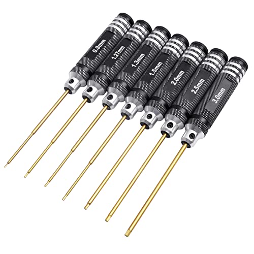 Hobbypark 11233 Hex Driver Set Hex Allen Screwdriver Kit Titanium 0.9Mm/1.27Mm/1.3Mm/1.5Mm/2.0Mm/2.5Mm/3.0Mm Small And 17Mm Hex Wrench Set Rc Car Tools Kit thumb #6