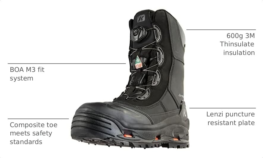 Image of Korkers Men's Icejack Pro Industrial Safety Boot, Includes Interchangeable Soles