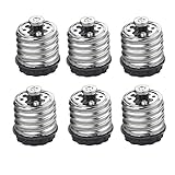 AWE-LIGHT E40/E39 to E27/E26 Light Bulb Socket Adapter Converter, Adapter E26/E27 Bulb into E39/E40 for Led Bulb Lamp, 6-Pack