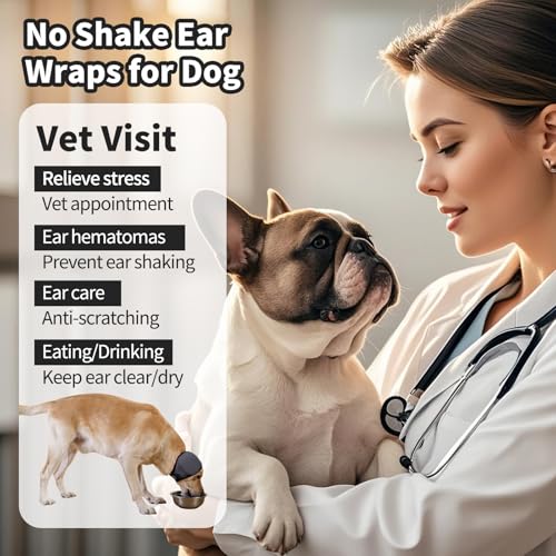 Image of LIANZIMAU Quiet Ears for Dogs Comfort Calming Hoodie Dog Ear Covers for Noise & Anxiety Relief Ear Wraps for Dog Adjustable Dogs Ear Muffs Noise Protection Firework,Grooming and Force Drying