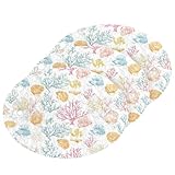 Seashells Starfish Underwater Coral (3) Scrub Sponge 3 Pcs Kitchen Washing Dishes Cleaning Sponges Non Scratch Sponge for Dish Countertops Sinks Floors Showers Tile Sinks