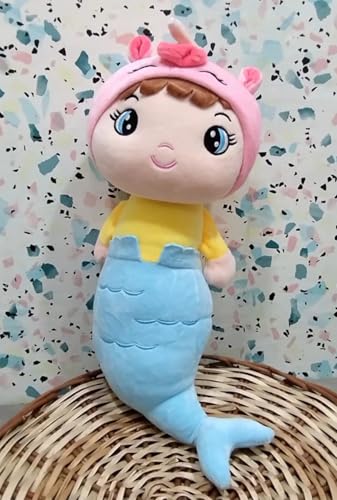 Image of Tickles Mermaid Doll Soft Stuffed Plush Toy for Kids Boys & Girls Birthday Gift (Color: Blue Size: 50 cm)