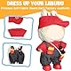 AICase Für Labubu-Kleidung/für Labubu-Outfits, Kleidungsset für 17 cm große Lububu-Puppe, 3-teiliges Set mit Hutkleidung für LA BUBU, Jungen und Mädchen, Stilvolle entzückende Puppenkleidungszubehör