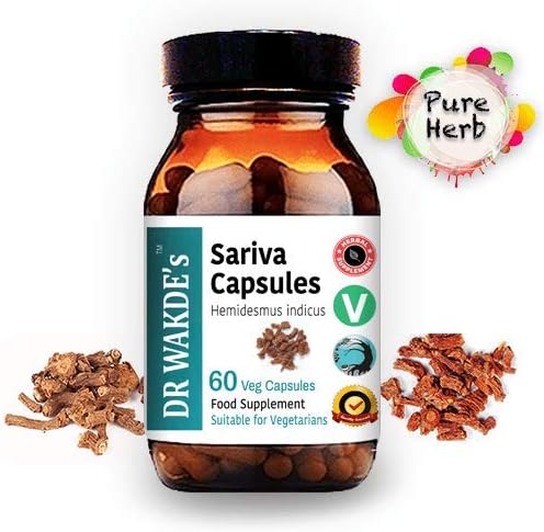 DR WAKDE'S Sariva Capsules (Hemidesmus indicus) I 100% Herbal I 60 Veggie Capsules I Ayurvedic Supplement - Image 2