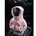 Produktbild EHOTER Auto Schaltknauf Hoodie Shifter Überzug Kreative Gangschaltung Schalthebel Hoodie Abdeckung Universal Staubdicht Schutz Sweatshirt Schaltknauf Hoodie Car Gear Shift Cover (Pink)