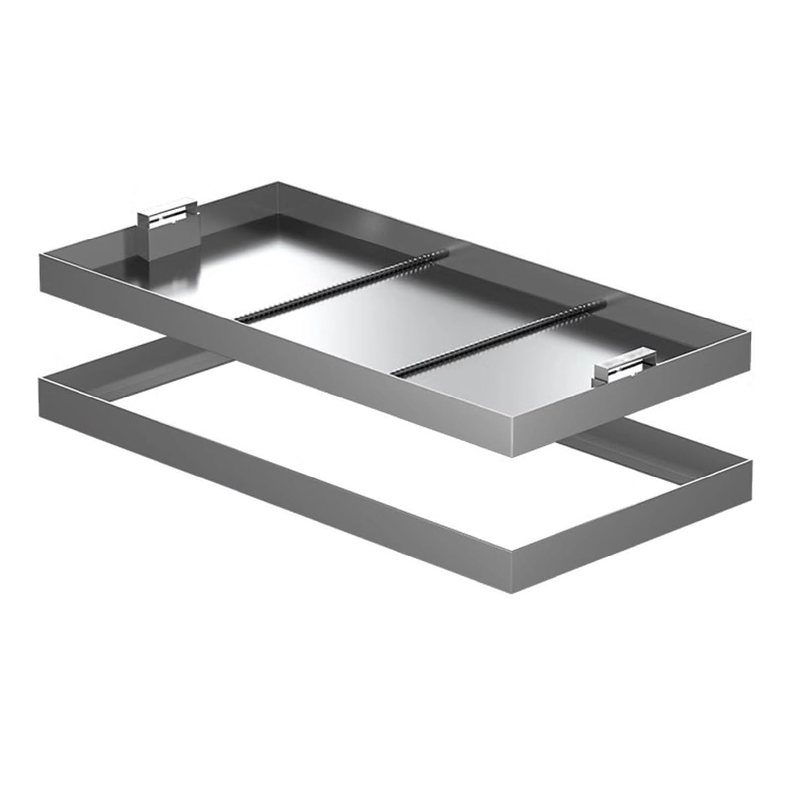 GLDYTVF Stainless Steel 304, Hidden Handle, Invisible Access for Inspection Chamber, Durable & Corrosion-Resistant (50x35x5 cm) - Ideal for Sewers & Drains