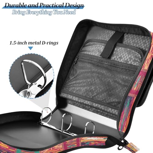 Carpeta de 3 anillos para evitar pérdidas de documentos con cremallera 5