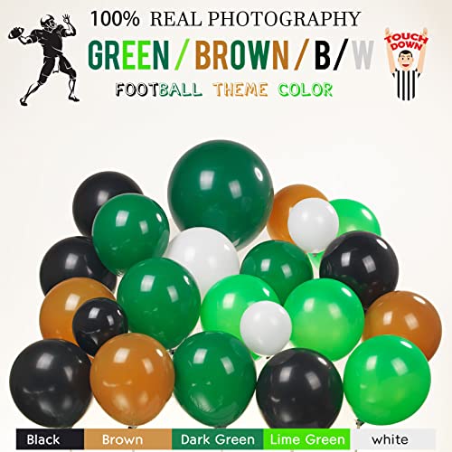 Football Balloon garland arch kit Dark green Brown black balloon large mylar star for sport theme super bowl touch down birthday tailgate party decorations - Image 4