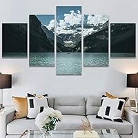 SIGNWIN 5 Panel Canvas Wall Art Calming Waters for Home Decorations Ready to Hang - 60