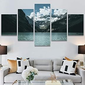 SIGNWIN 5 Panel Canvas Wall Art Calming Waters...