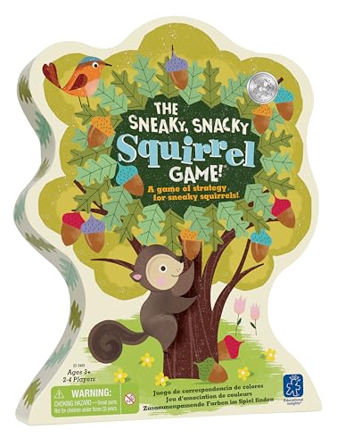 Learning Resources Sneaky Snacky Squirrel Spiel – Farb- & Greifspiel für Kinder ab 3 Jahren – Fördert Feinmotorik, Farbenlernen & soziale Fähigkeiten – Geschenkidee