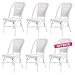 Produktbild 6x Rattanstühle SELVA - Korbstühle-Set - Weiß