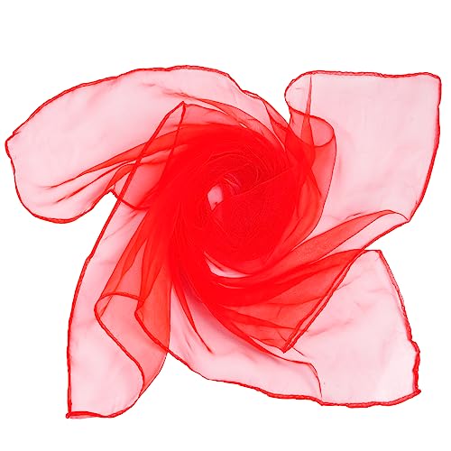 Fengek 9 Pcs Chiffon Scarf, 27.6 Inch Square Solid Color Bandana Handkerchief Ribbon Scarves for Women Girls4