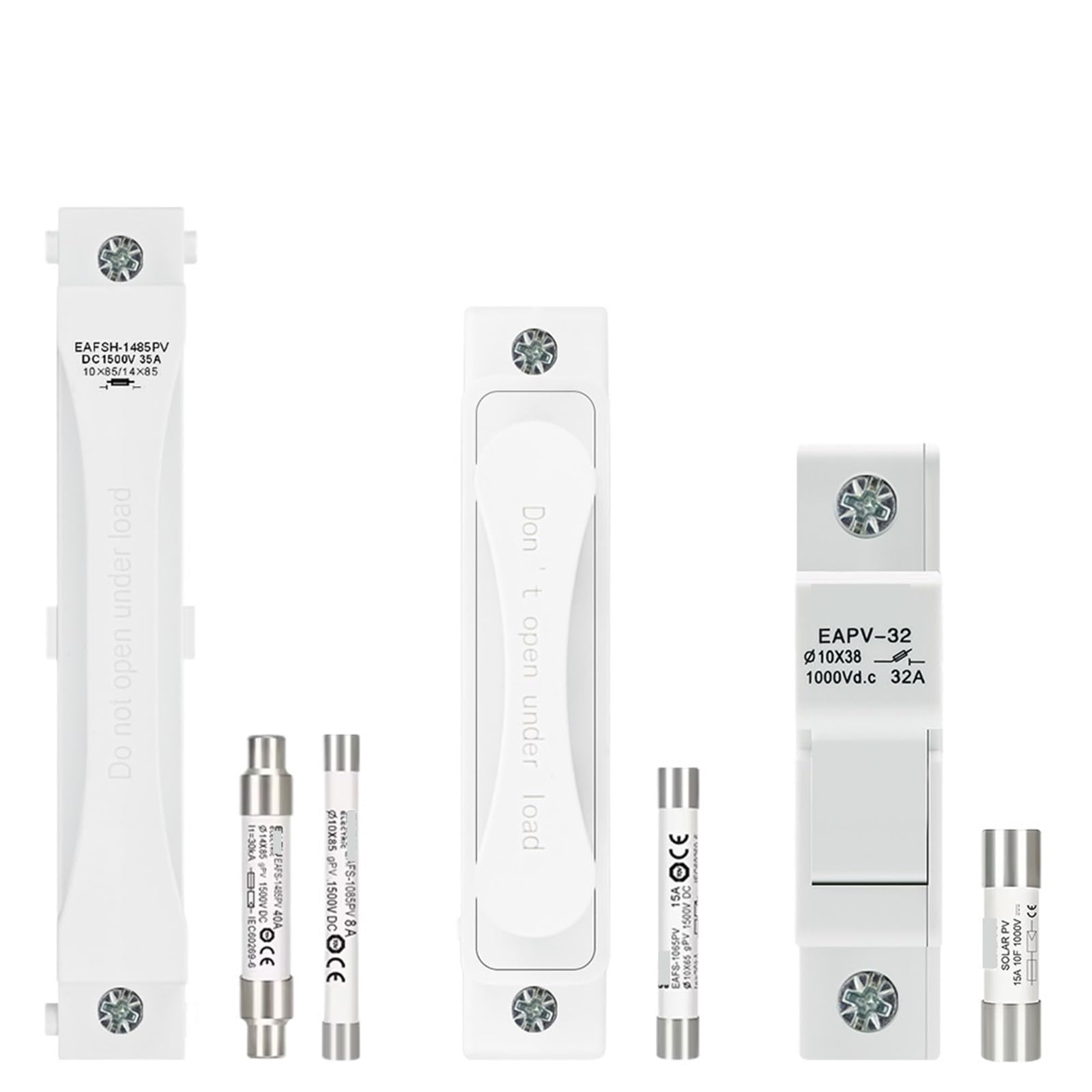Base portafusibili fotovoltaico 20A 25A 30A su guida Din DC 1000V 1500V(15A,1065 Fuse)
