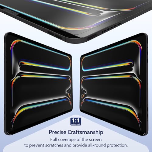 Image of Peslv 2 Pack Magnetic Paperfilm for iPad Pro 13 Inch 7th (2024, M4), Feel Like Writing Drawing On Paper, Matte Removable Anti Glare Fingerprint Screen Protector Blue Light Filter