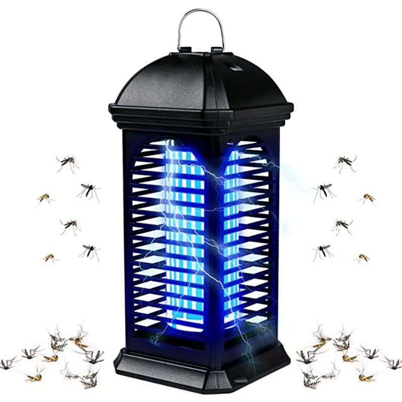 NEW Electric Mosquito Zapper, Powerful 4200V Bug Zapper Insect Killer, Mosquito Lamp,Light-Emitting Flying Insect Trap for Indoor, Backyard, Farm (Black)