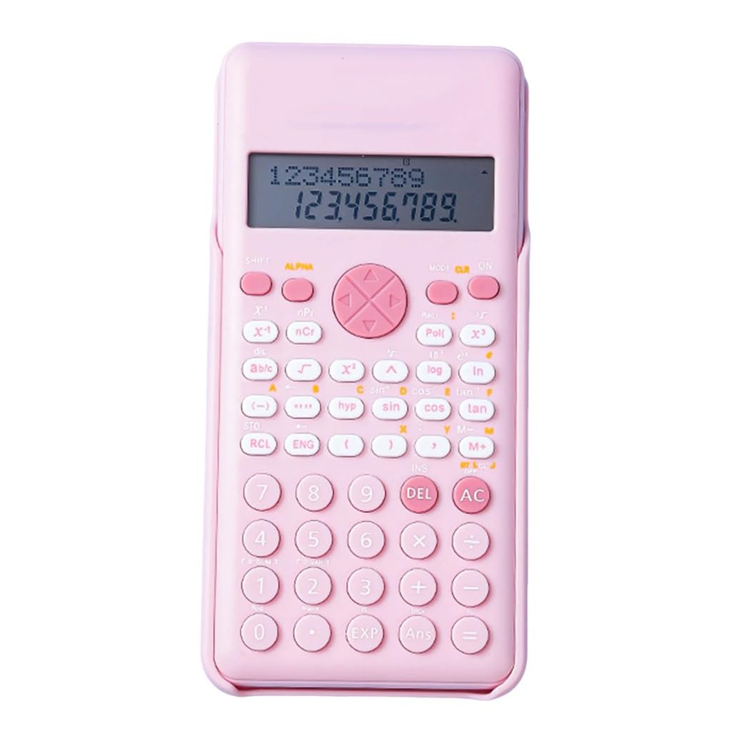 JFDBGU Calcolatrice Matematica for Studenti 2 Righe Mostra Che La Calcolatrice Scientifica È Adatta for Gli Studenti delle Scuole Medie(Roze)