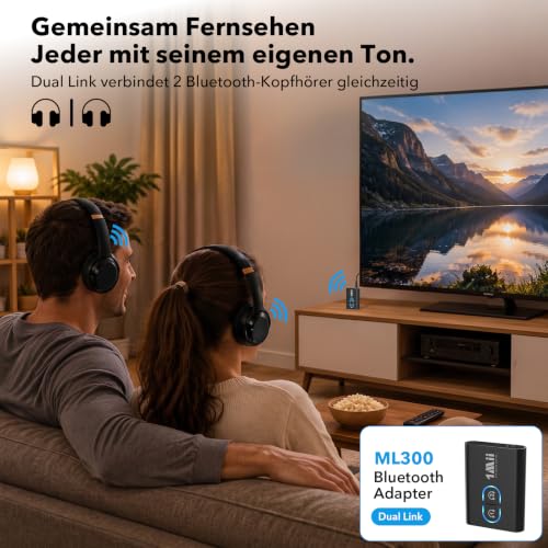 1Mii ML300 Bluetooth Adapter für TV und Kopfhörer, Transmitter & Empfänger – Ansicht 4