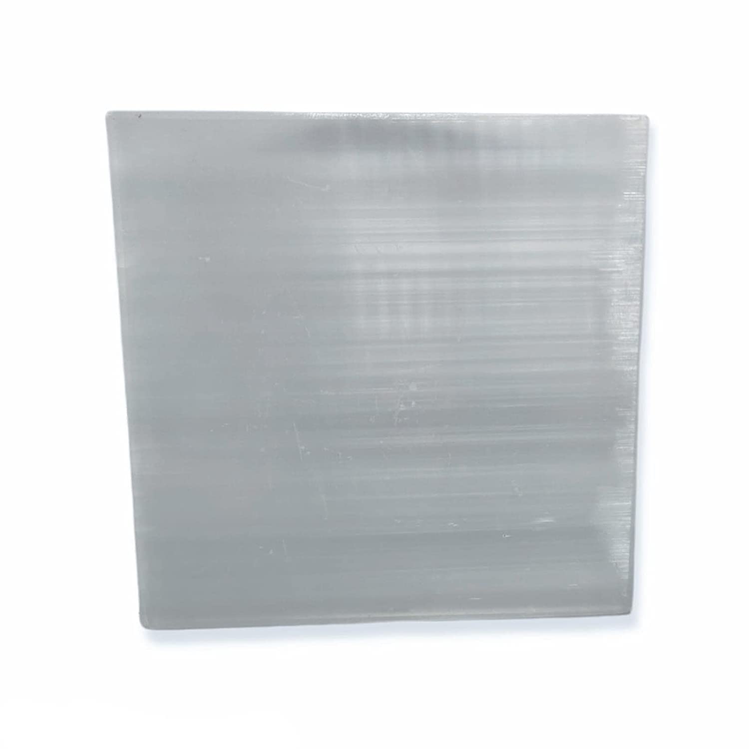 GaiaGemsNatural Handcrafted Engraved Selenite Charging Plate for Reiki Healing Yoga Meditation Charge Your Crystal Weight 120 Gm Big