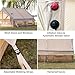 WaldZimmer 12sq Beige Inflatable Camping Tent with Hand Pump Easy Setup Waterproof Windproof Outdoor Blow up Tent 6-8 Person Oxford 4 Season Glamping Air Tents Cabin House with Mesh Windows & Door