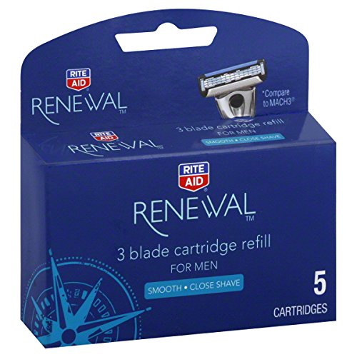 Rite Aid Cartridge Refills, 3 Blade, for Men 5 cartridges