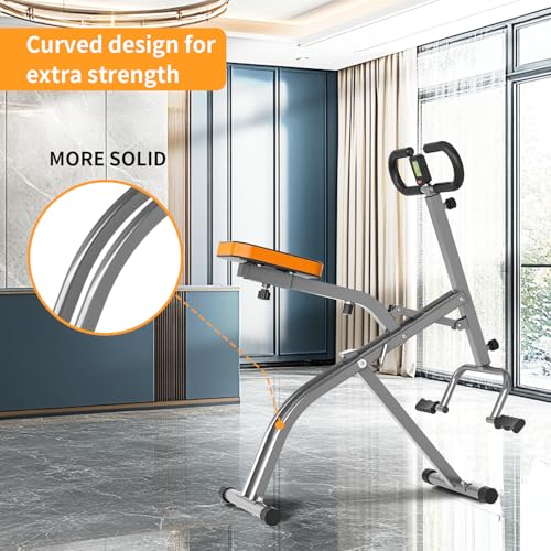 Image of NAYSAYE Squat Assist Trainer, Squat Machines Rowing Machine with Adjustable Resistance Bands LCD Display, Foldable Exercise Trainer with 265LBS Loading Capacity for Home Office