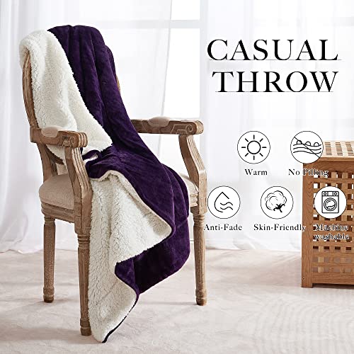 Ryb Home Fleece Blanket & Sherpa Blanket Bundle #TOP1