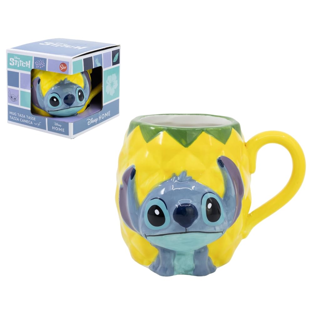 Tasse en céramique Stitch Disney 3D modèle mug 415 ml personnage en trois dimensions bol de petit déjeuner pour enfants à collectionner