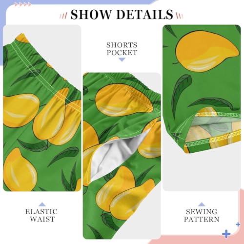 Mango Trees Boys Long Pants Soft Trousers Elastic Waist Kids Lounge Bottoms with Pockets S-XL4