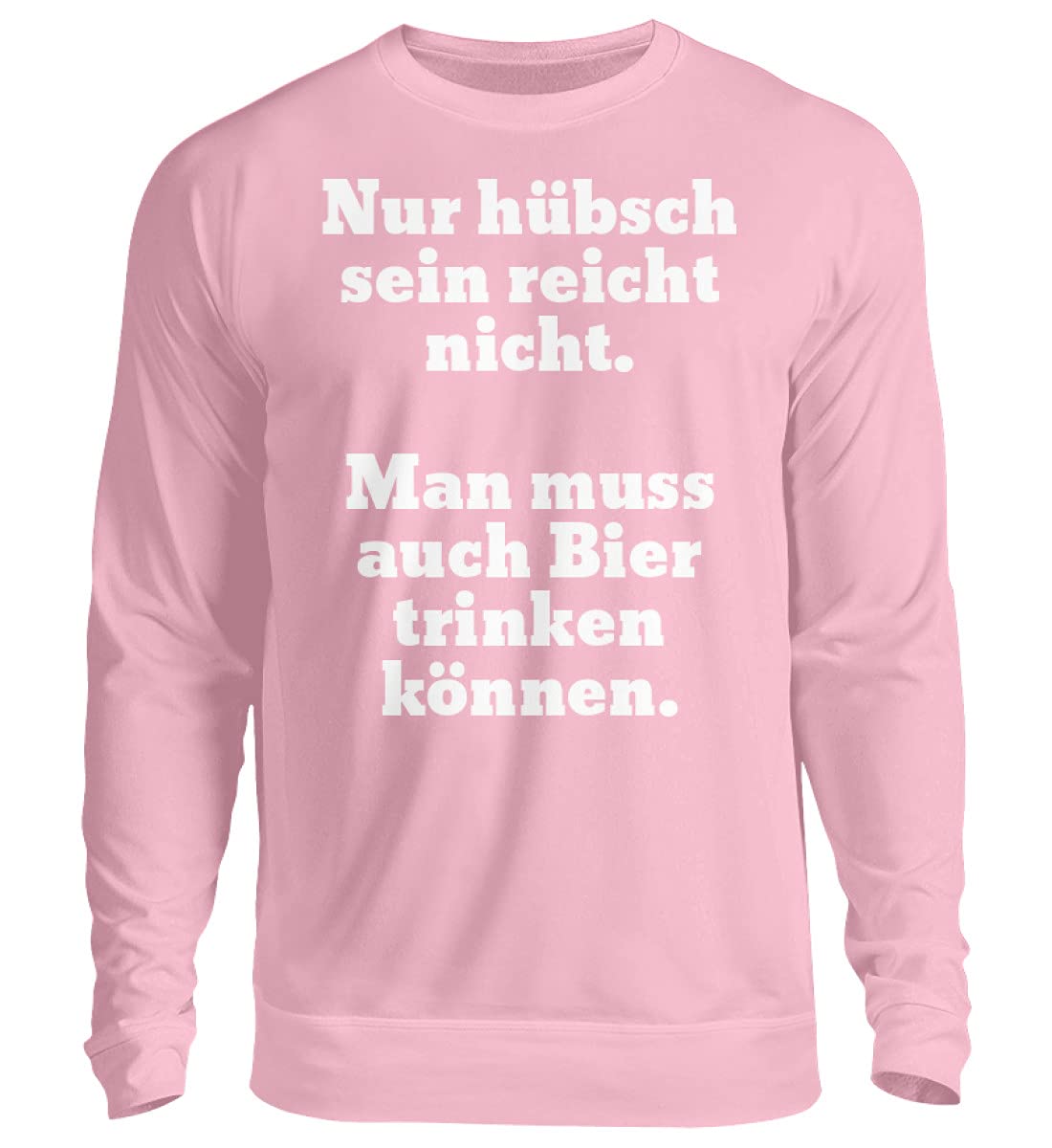 Pull bière unisexe rose Small message drôle et coupe moderne - 3