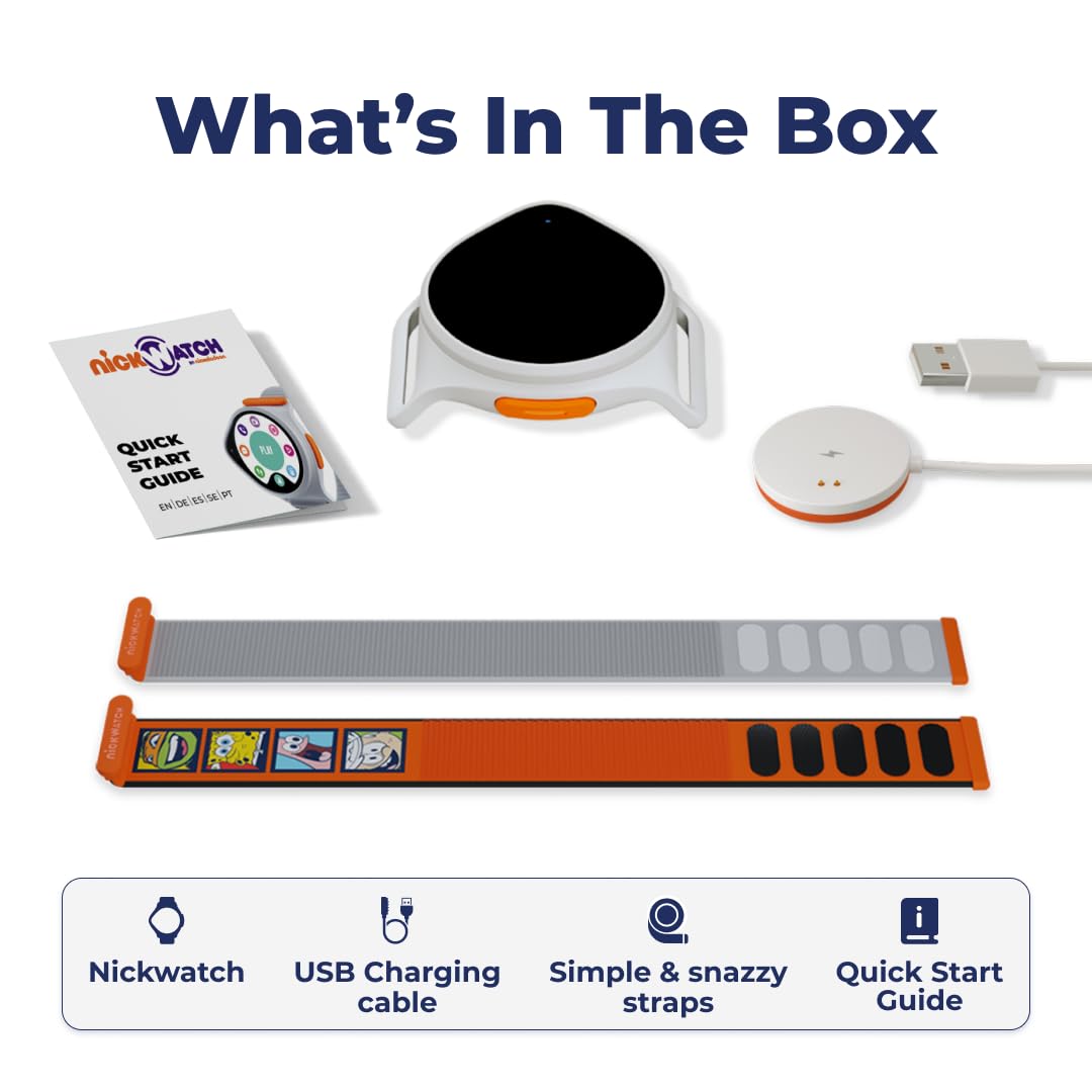 Reloj inteligente Nickwatch de Nickelodeon con GPS - Seguimiento en tiempo real - Zona segura - Llamada de emergencia – Duradero, resistente al agua - Comunicación bidireccional - Requiere suscripción