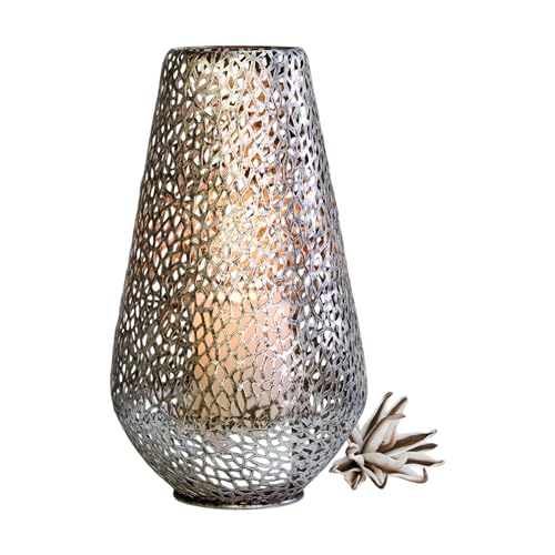 DESIGN DELIGHTS STIMMUNGSVOLLES BODENWINDLICHT Plata aus Metall...