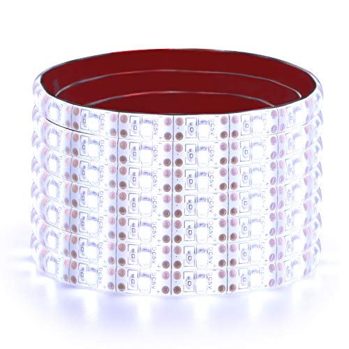 LED Strip Lights Battery Powered Battery LED Lights Strip Waterproof LED Strip Rope Lights Ultra Bright Strip Lights Flexible LED Ribbon Light Mood Light Cool White 2M 6.56ft
