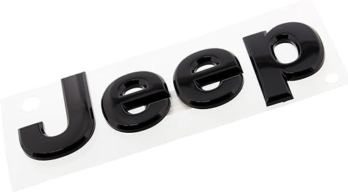 Miniatura 1 de 2014 Jeep Wrangler, Calcomanía, inscripción, emblema Jeep, parte delantera o trasera, negro brillante, Mopar