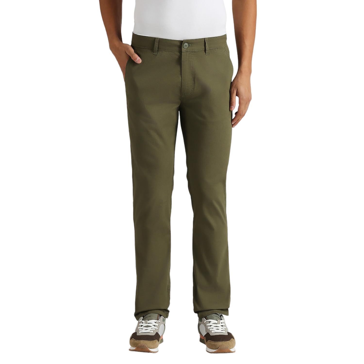 Pepe Jeans Men's Straight Pants, Olive, 32