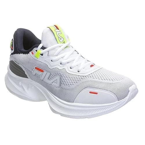 Tênis Fila Lancer, Masculino, Branco/Limão/Coral, 37