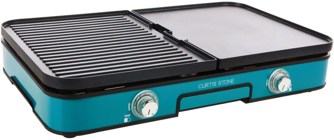 Curtis Stone Dura-Pan 3-in-1 Electric Grill Griddle (Renewed)