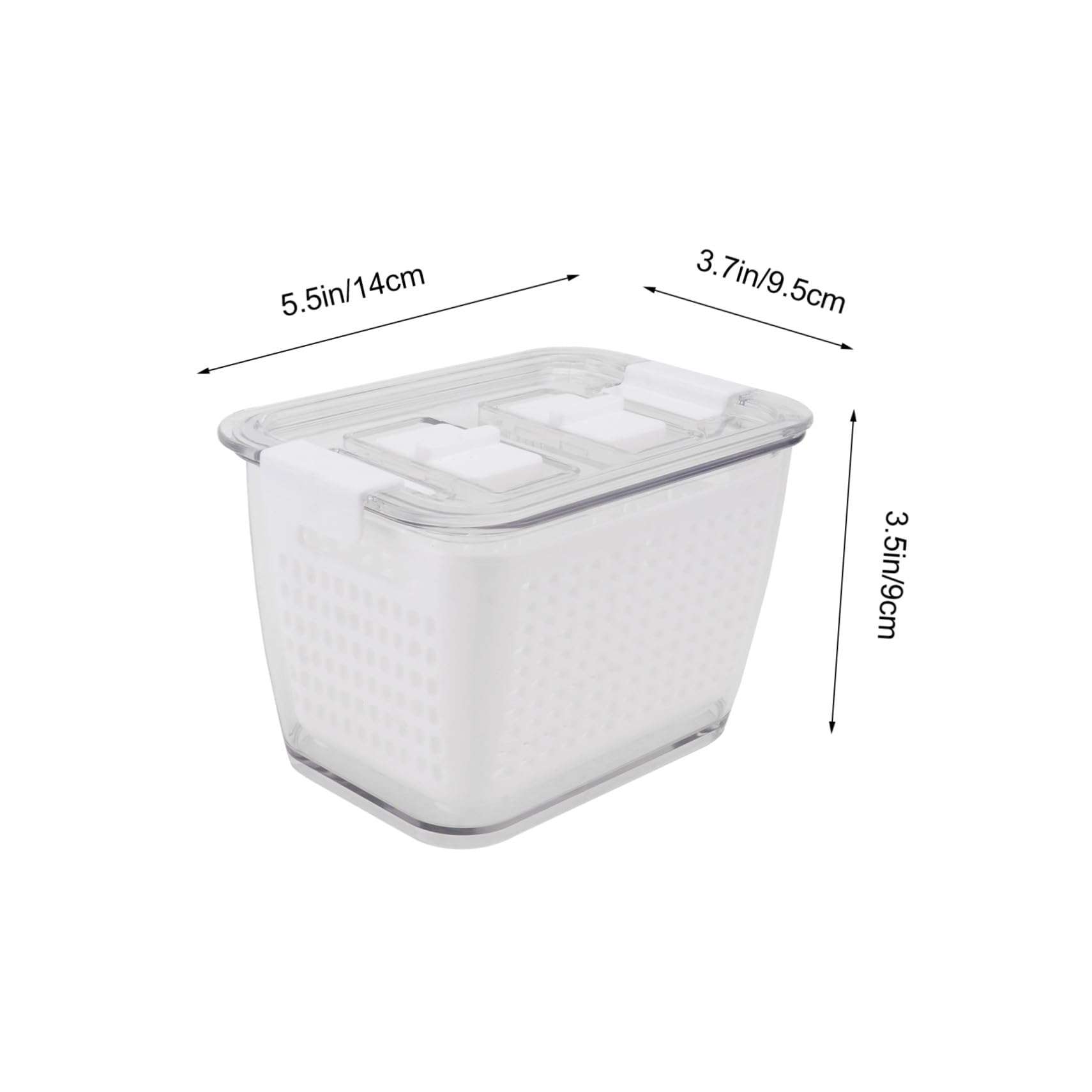 Ipetboom 3piezas Caja de Conservación de Alimentos Frescos para Refrigerador Caja de Almacenamiento de Alimentos Sellado para Frutas y Verduras Material Resistente para Cocina
