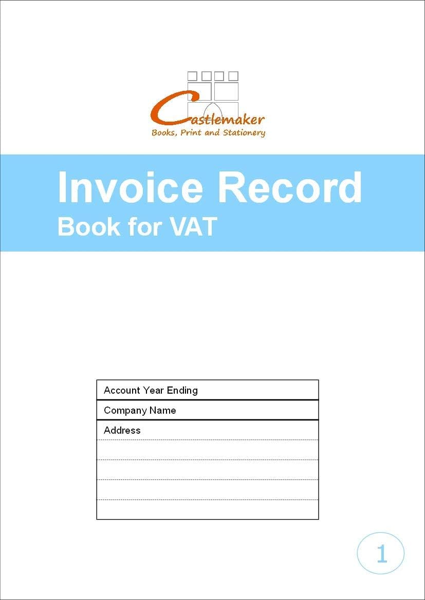 Invoice Record Book For Vat (A4) Account Book V001 Amazon.co.uk