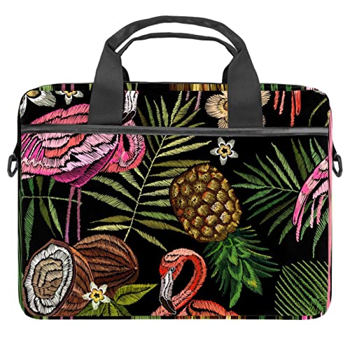 Sac ordinateur portable 13-14.5 pouces flamant rose noir