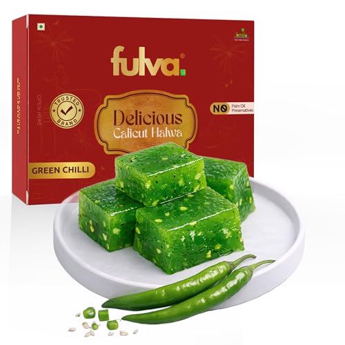 Image of Fulva Green Chilli Halwa 200g, Authentic Kozhikoden Halwas, Traditional Kerala Sweet, Soft Chewy Spicy-Sweet Indian Dessert, Kerala Halwa, Gourmet Festival & Gifting Mithai