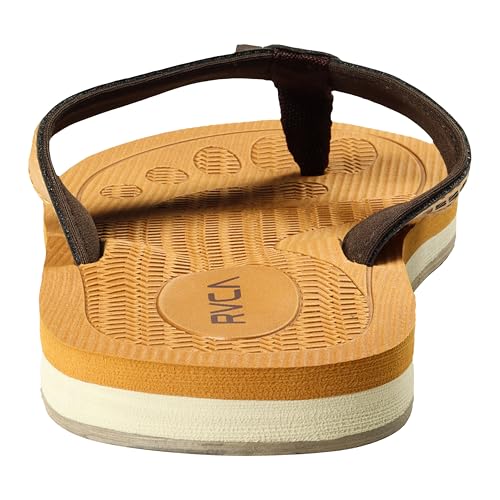 Image of RVCA Perforated T-Bar Sandals - Breathable, Cushioned, and Durable Footwear