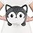 TeeTurtle - Original Reversible Big Wolf Plushie - Gray - Huggable and Soft Sensory Fidget Toy Stuffed Animals That Show Your Mood