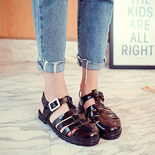 Image of Hee grand Crystal Jelly Heel Sandals for Women Summer Beach Jelly Shoes