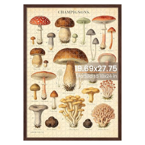 Image of upsimples 19.7x27.6 Puzzle Frame, Display 18x24in with Mat or 50x70cm Without, Wall Hanging 1000 Pieces Puzzles Frames, Brown, 1 Pack